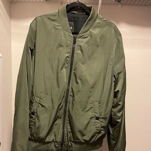 Mens Green bomber jacket from Express